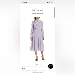 Self portrait chiffon midi dress